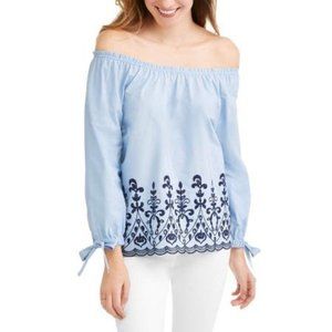 NWT ** OFF SHOULDER STRIPE TOP